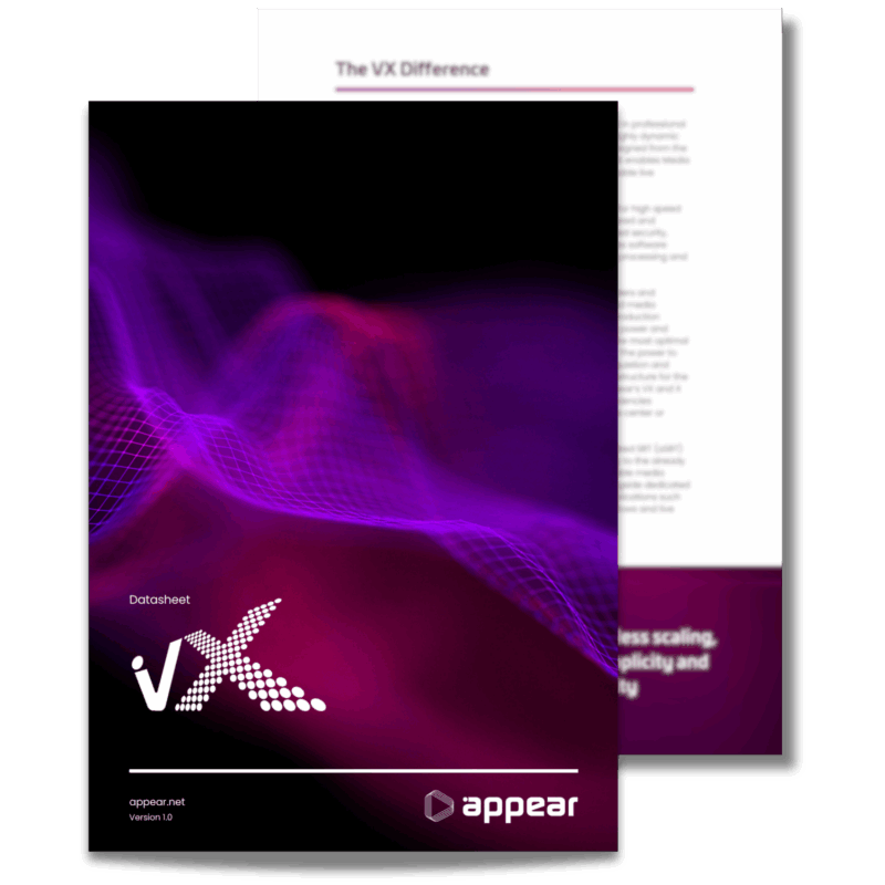 A cover of Appears VX technical specifications datasheet