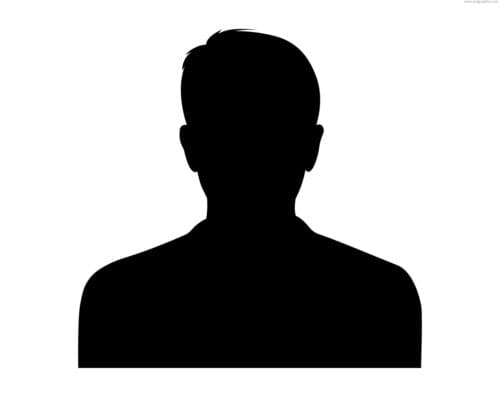 male silhouette headshot